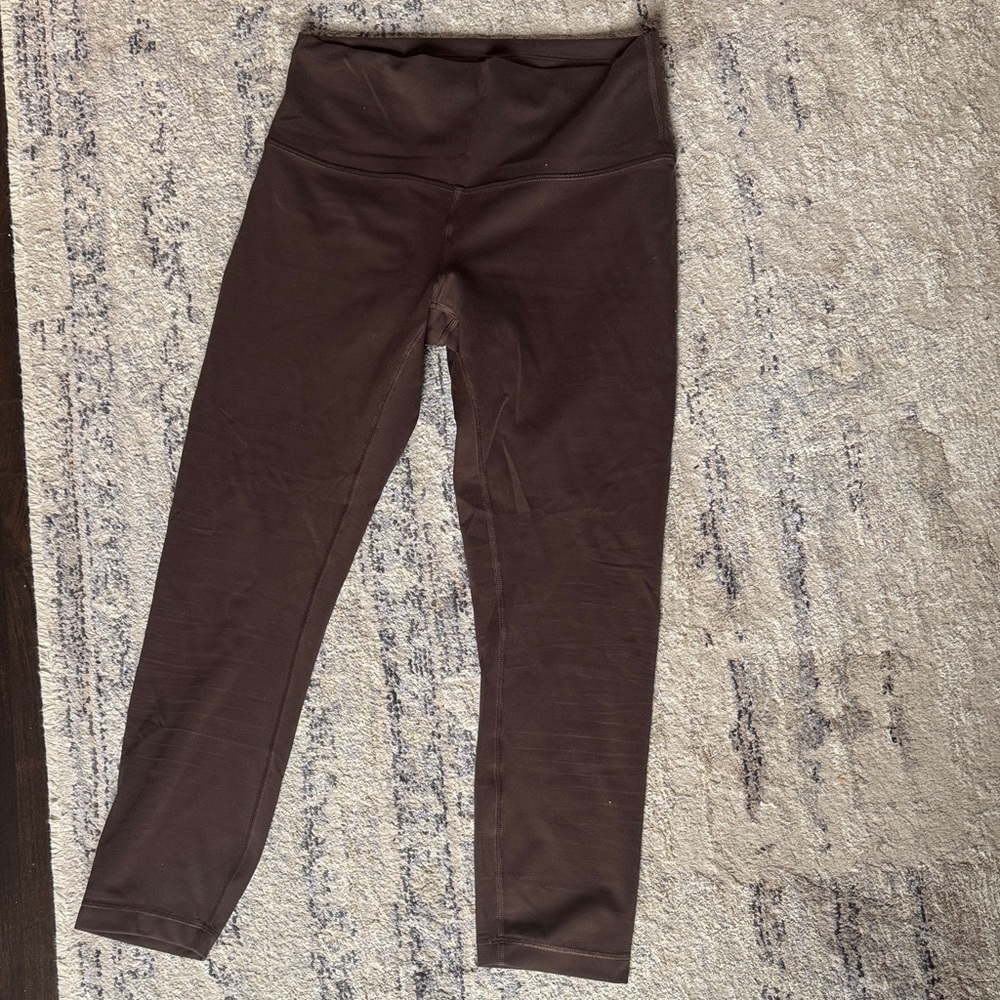 Lululemon Wunder Train High Rise Crop 23” Espresso Leggings